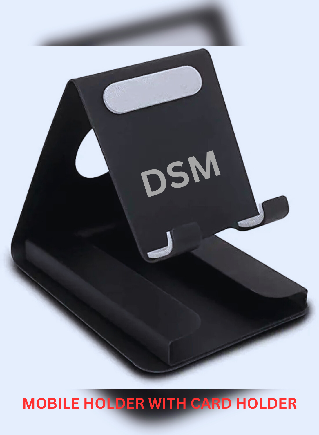 DSM Multipurpose Mobile Stand with Card Holder – Adjustable Desk Phone Holder for Office & Home